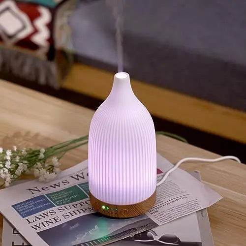 Coolego Ceramic Diffuser, 100ml Essential Oil Diffuser Ultrasonic Cool Mist Aromatherapy Diffuser Coolego