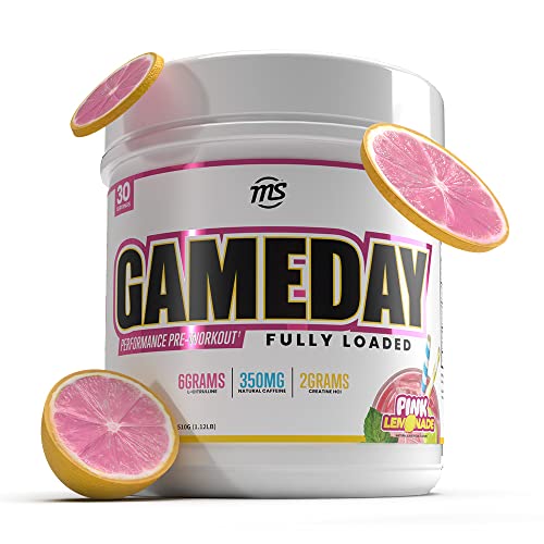 Man Sports Game Day Pre-Workout Supplement - Taurine - Creatine HCL - 30 Servings - Pink Lemonade