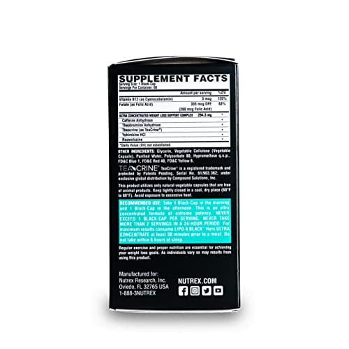 Nutrex Research Lipo-6 Black Hers Ultra Concentrate | Weight Loss Pills for Women | Fat Burner Nutrex Research