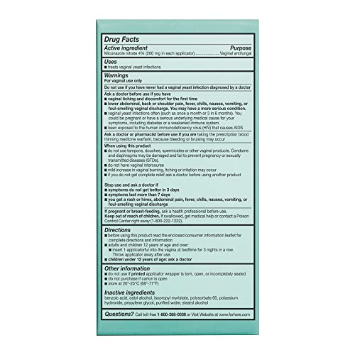 Hers Miconazole 3 Day Yeast Infection Treatment - Treats Vaginal Itching, Burning, Discharge HIMS & HERS