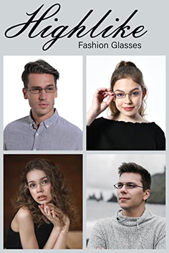 HIGHLIKE 4-Pack Slim Pocket Reading Glasses Men Women, Compact Readers Super Clear