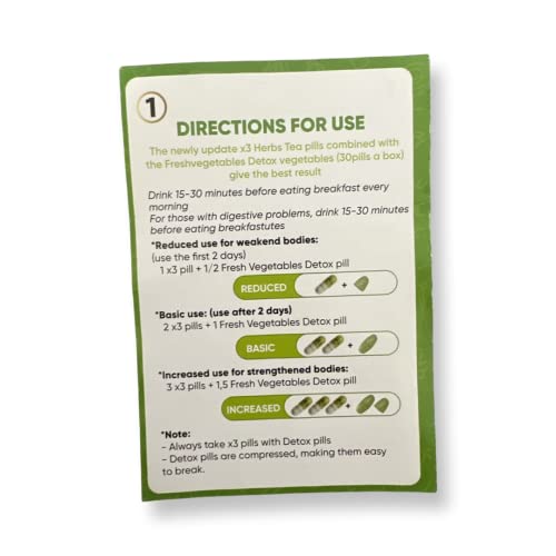 Slimming Care Newest Version X3 Type 1 Diet for Everyone (30pills/Box) + Free Vegetable Heath Secret