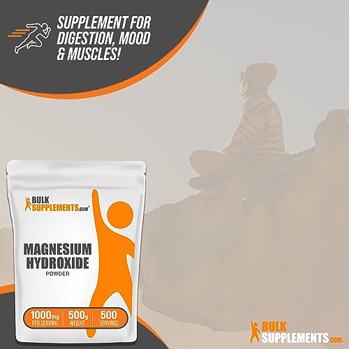 BulkSupplements.com Magnesium Hydroxide Powder - Magnesium Supplement BULKSUPPLEMENTS.COM