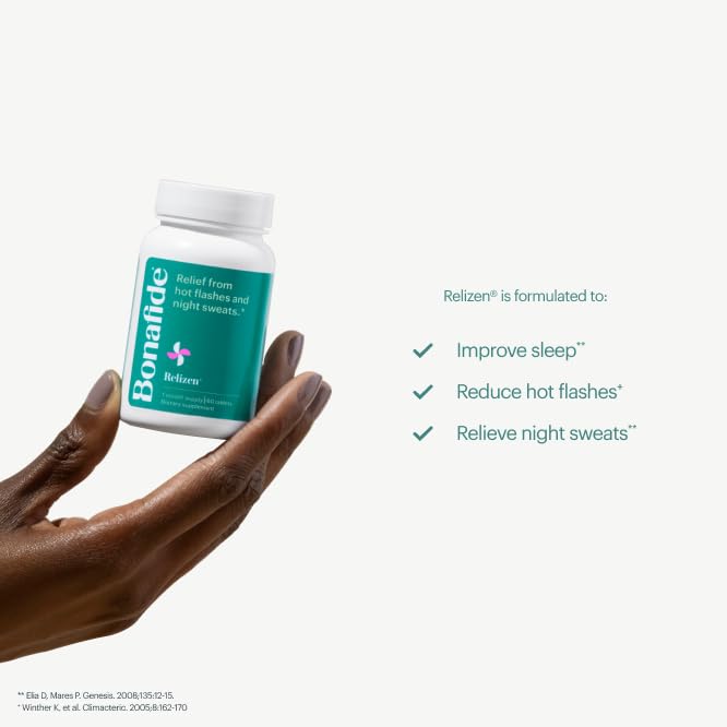 Relizen Bonafide Menopause Relief – Powerful, Hormone-Free Relief from Hot Flashes and Night Sweats Relizen