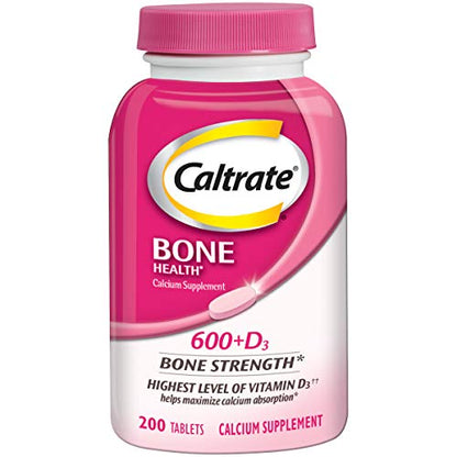 Caltrate 600 Plus D3 Calcium and Vitamin D Supplement Tablets, Bone Health Supplements