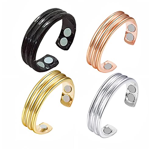 CSIYANJRY99 2-4PCS Lymphatic Drainage Ring for Women Men,Lymph Detox Ring Therapy