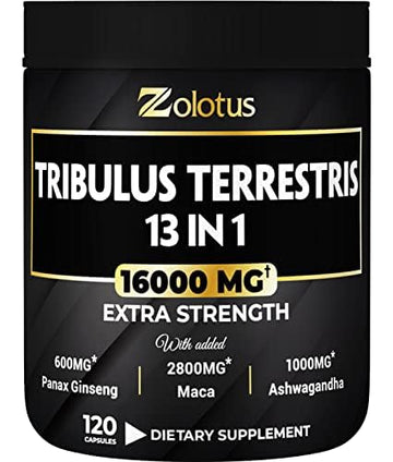 13in1 Tribulus Terrestris Capsules - 16000mg Per Serving with Maca, Horny Goat Weed