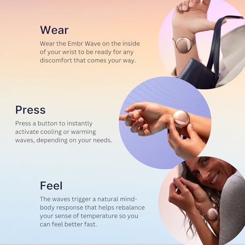 Embr Wave Cooling and Warming Wristband - Personalized Thermal Relief - Manage Hot Flashes Embr