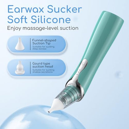 Ear Vacuum Wax Remover, Ear Wax Removal with 8 Pcs Ear Pick, Ear Wax