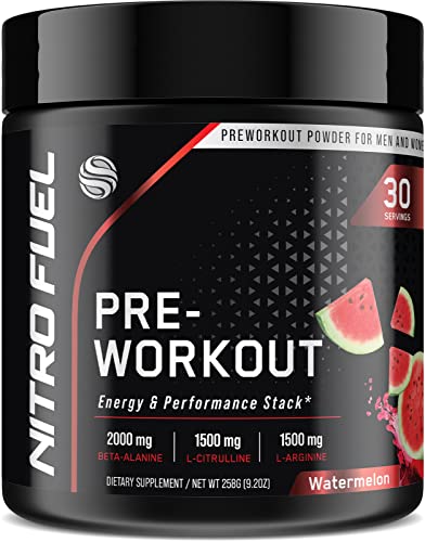 Pre-Workout Powder with Beta-Alanine & Caffeine for Energy, L-Citrulline & L-Arginine 