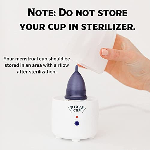 Pixie Menstrual Cup & Disc Steamer Sterilizer - Ranked 1 for The Best Steamer - Kills 99.9% of Germs Pixie Cup