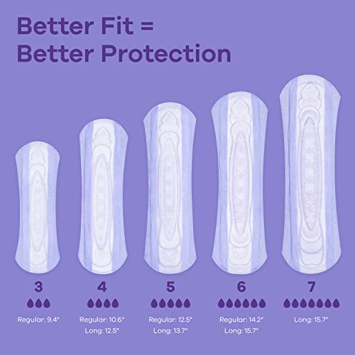 Always Discreet Adult Moderate Long Incontinence Pads, Up to 100% Leak Always Discreet