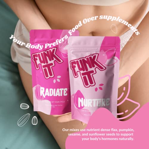 Funk It Wellness Seed Cycling Kit | Organic PMS Relief | Monthly Supply | Soothe Cramps, Hormonal Acne