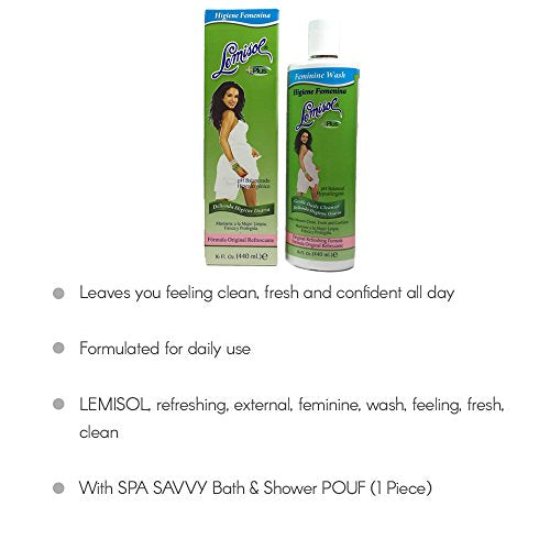 Lemisol Plus, Gentle Daily Feminine Cleanser, Original Refreshing Formula - 8 Oz (Pack of 3) Lemisol