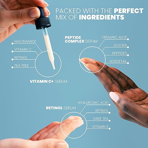 Eva Naturals Anti-Aging Serum Bundle - Vitamin C Serum, Hyaluronic Acid Serum Eva Naturals