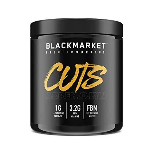 BLACKMARKET CUTS Pre Workout - Flavored Energy Powdered Drink Mix for Men BLACKMARKET