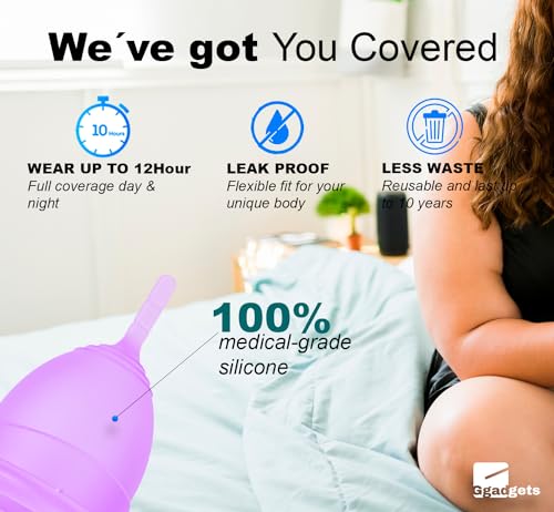 Ggadgets Menstrual Cup for Women with Pouch | Ultra Soft Odour & Rash Free | No Leakage Ggadgets