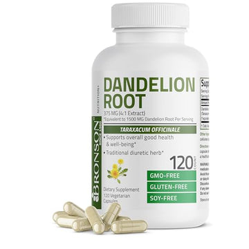 Bronson Dandelion Root High Potency Supplement, Supports Overall Good Health & Well