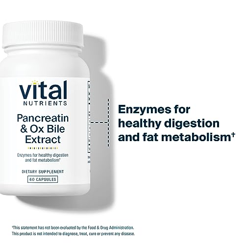 Vital Nutrients Pancreatin and Ox Bile Extract | Natural Digestive Enzyme Vital Nutrients