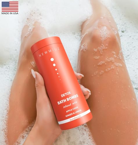 Natural Detox Fizzing Bubble Bath Bombs Apple Cider Ginger & Lemon Essential Oils Cleanse New Miuz