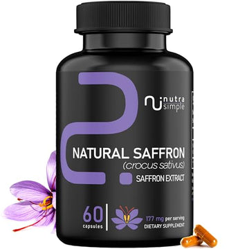 Nutra Simple Saffron Supplements 177mg, Pure Saffron Extract, Made in USA, Natural 
