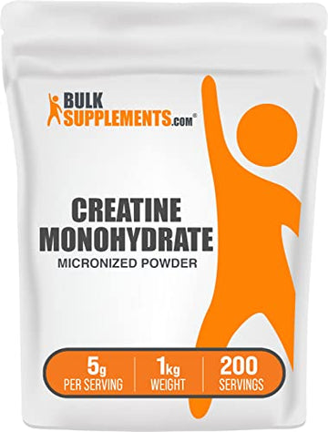 BulkSupplements Micronized Creatine Monohydrate Powder (1 kilogram)
