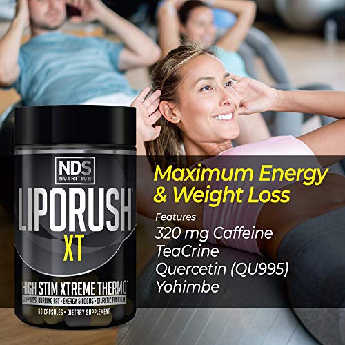 LIPORUSH NDS Nutrition XT - Concentrated Thermogenic with L-Carnitine & Teacrine
