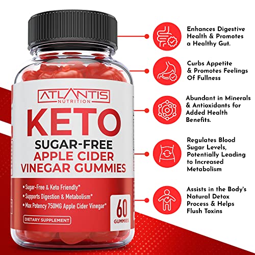 Sugar-Free Keto ACV Gummies for Weight Loss - Apple Cider Vinegar Keto ACV Gummies Atlantis Nutrition