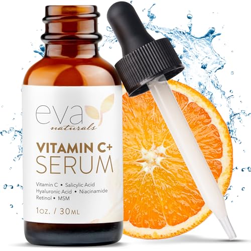 Eva Naturals Vitamin C Face Serum With Hyaluronic Acid - Anti Aging Serum 