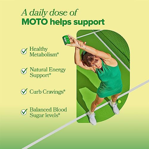 MOTO Metabolism Support for Women - Natural Energy, Curb Cravings, Healthy Metabolism - EGCG O Positiv