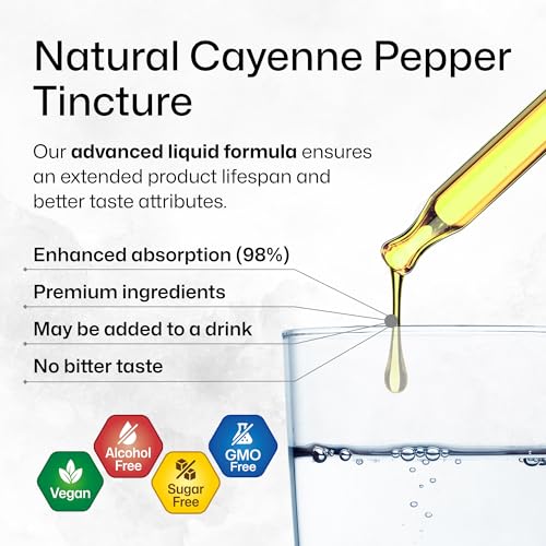 MAUWE HERBS Cayenne Pepper Supplement - Organic Cayenne Pepper Tincture MAUWE HERBS
