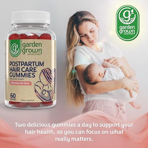 Womens Postpartum Hair Loss Gummies - Formuated for Postnatal Hair Care, Growth Garden Grown Essentials