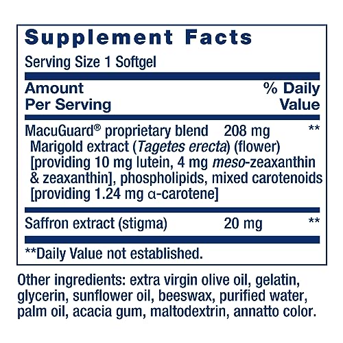 Life Extension MacuGuard Ocular Support with Saffron – Eye Health Supp