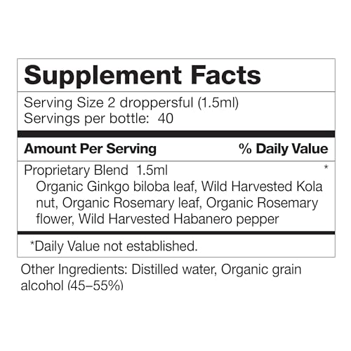 Brain Formula 2 oz. - Vegan and Wild-Harvested | Stimulates Circulation and and Improved Dr. Schulze's