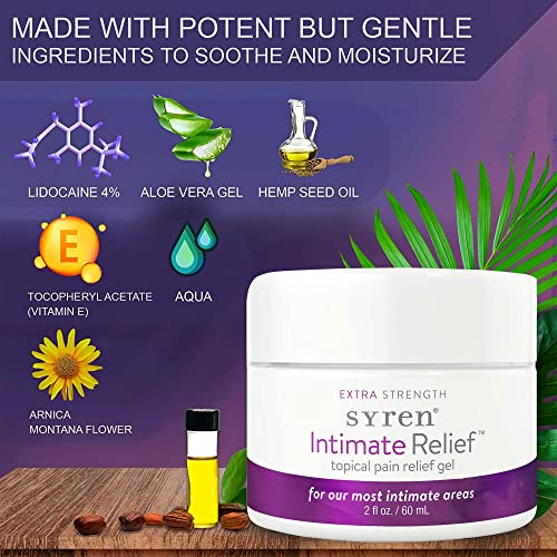 Syren Intimate Relief - Intimate Pain Relieving Gel - Relieves Vulva Pain, Throbbing, Spasms, Vaginal Dryness SYREN