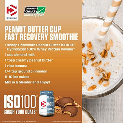 Dymatize ISO 100 Whey Protein Powder with 25g of Hydrolyzed 100% Whey Isolate