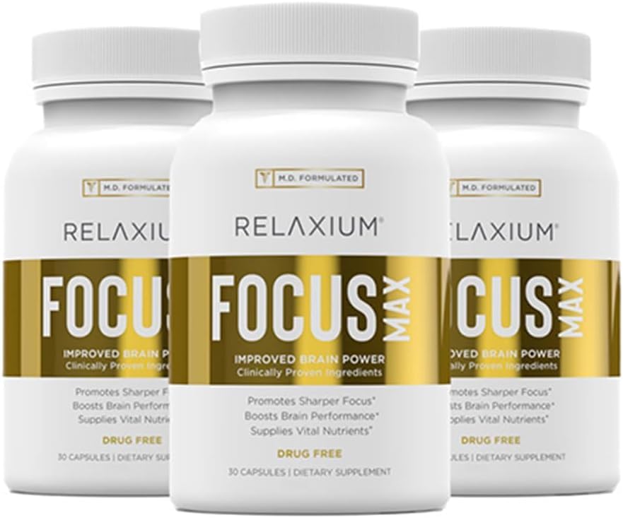 Relaxium FocusMax, Brain & Focus Health Supplement, Proven Concentration