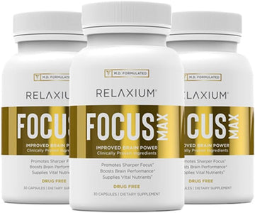 Relaxium FocusMax, Brain & Focus Health Supplement, Proven Concentration