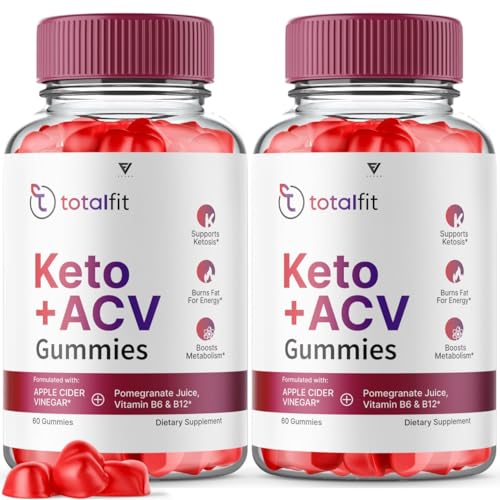 (2 Pack) Total Fit Keto ACV Gummies Advanced Apple Cider Vinegar Supplement Reviews