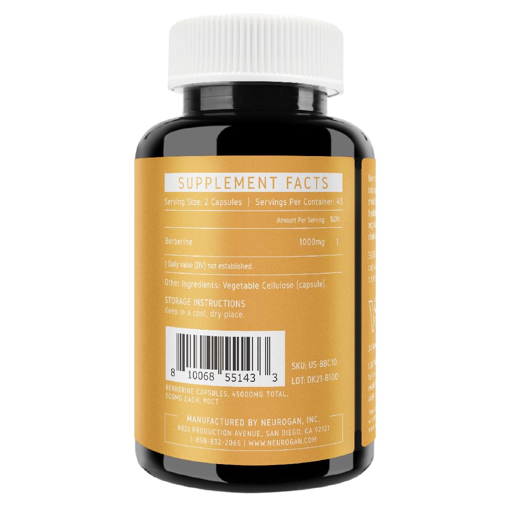 Neurogan Berberine Supplement Capsules, Weight Management Support - 45,000MG Natural Neurogan
