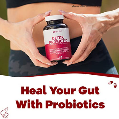 GOBIOTIX Detox Probiotic Supplement with Digestive Enzymes, Milk Thistle, Turmeric