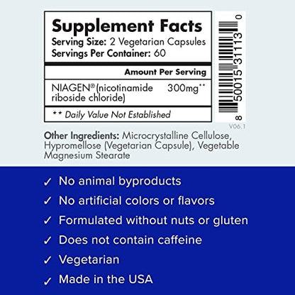TRU NIAGEN 150mg | Patented Nicotinamide Riboside NAD+ Supplement