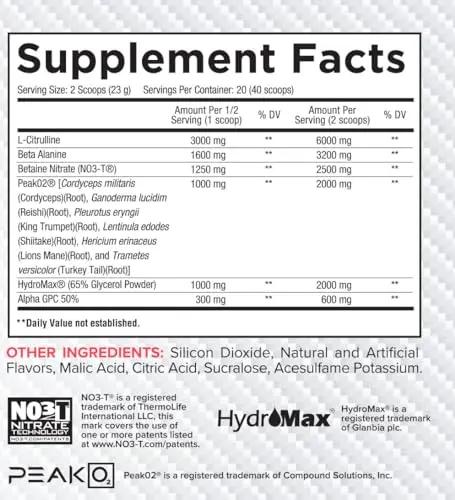 Core Nutritionals Pump Full-Spectrum Non-Stimulant Pre-Workout, with N03T Nitrate, Peak02, Alpha GPC, for Maximum Pump, Strength, and Performance 20 Servings (Strawberry Colada)