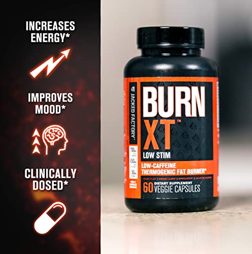 Jacked Factory Burn-XT Low Caffeine, Low Stim Weight Loss Supplement