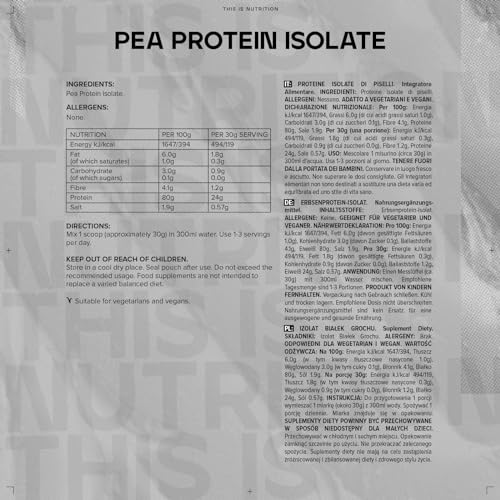 Bulk Pea Protein Isolate Powder, Vegan Protein Shake, 2.5 kg Success