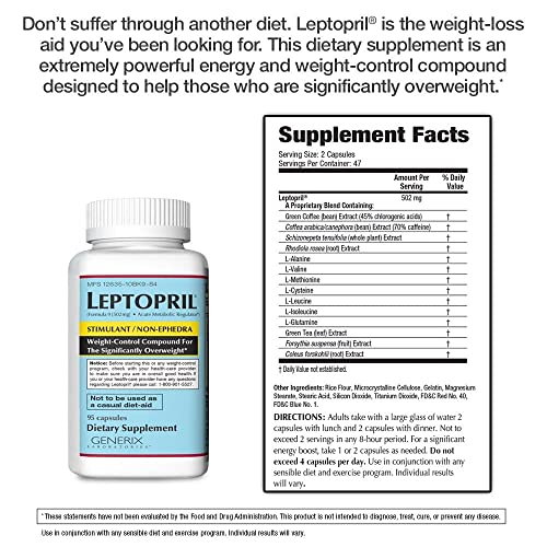 GENERIX LABORATORIES Leptopril- Dietary Supplement and Acute Metabolic Regulator Basic Research