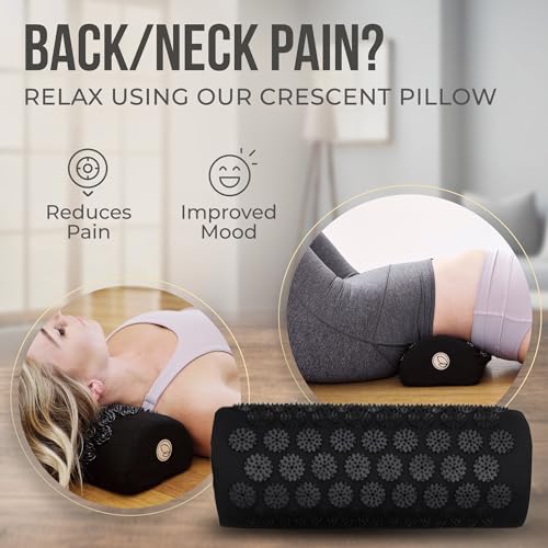 Acupressure Mat and Pillow Set with Extra Mini Accupressure Massage Mat - Organic Cotton Dakini