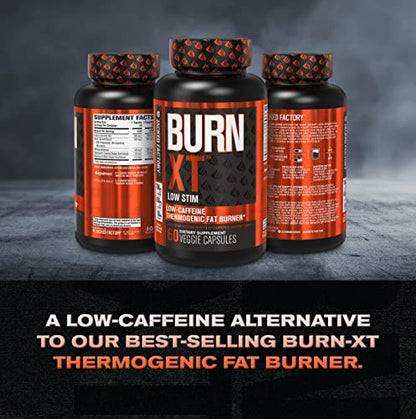 Jacked Factory Burn-XT Low Caffeine, Low Stim Weight Loss Supplement
