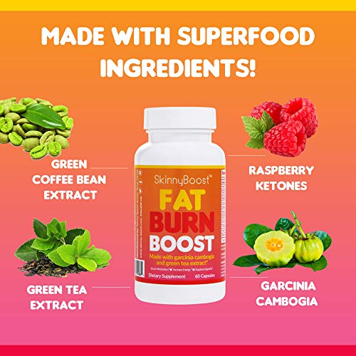 SkinnyBoost Fat Burn & 15 Day Quick Cleanse KIT-Vegan Capsules, Easy to Use: Detox SkinnyBoost
