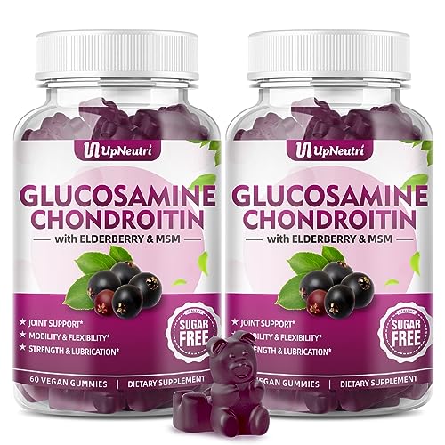 UPNEUTRI Glucosamine Chondroitin Gummies Sugar Free, Extra Strength 1500mg 